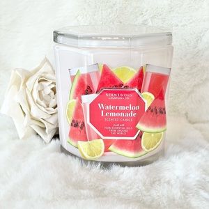 New with tags SCENTWORX WATERMELON LEMONADE SCENTED CANDLE with ESSENTIAL OILS